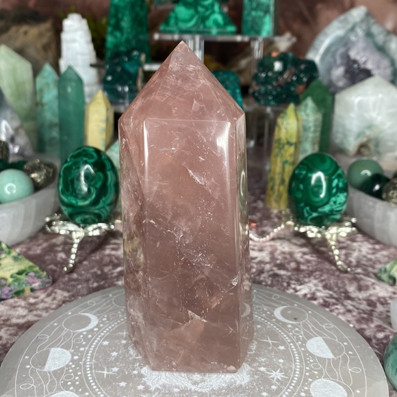 Lavender rose quartz tower - Picture 5 of 5